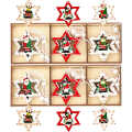 Miniatyrbild 2 av 5: Julgranshängen i trä 18 st julgransprydnader i trä