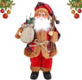 30cm Traditionell Mini Stående Jultomte Figur Röd Jul