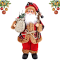 Miniatyrbillede 1 af 5: Mini stående julemand figur 30cm traditionel rød julepynt