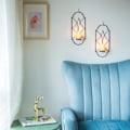 Miniatyrbilde 2 av 3: 2 Lysestaker Tealight Lysestake Veggmontert Metall Lys