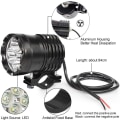 Miniatyrbilde 3 av 5: Ekstra LED-frontlykter for motorsykkel, frontlykter