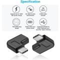 Miniatyrbillede 3 af 5: Retvinklet USB C-adapter, 90 graders USB C til USB Type-C han til