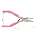 Miniatyrbillede 4 af 5: Pink håndtag nikkel-jern enkelt-sektion runde konkave tænger DIY h