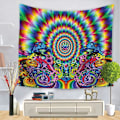 Pikkukuva 4 / 5: Mandala seinävaate, psykedeelinen hippien seinävaate