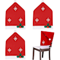 Miniatyrbild 5 av 5: 4 stycken julstolsöverdrag, julöverdragsdekoration gi