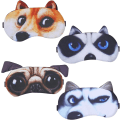 Miniatyrbild 1 av 5: Set med 4 sovmasker, djursovmask mjuk och fluffig ögonmask f