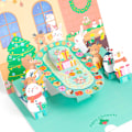 Miniatyrbilde 2 av 5: (Julemiddag) Julekort Pop Up. 3D Julehilsen C