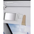 Miniatyrbild 4 av 5: Beige bilglasögonhållare, läder bil solskydd glasögonhållare klämma,