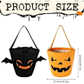 Miniatyrbillede 2 af 5: 2 stk. Halloween Trick or Treat-pose, Halloween-poser til slik Reusa