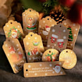 Miniatyrbild 2 av 5: 50 st färgglada julklappslappar i festivalkraftpapper för jul