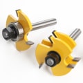 Miniatyrbillede 4 af 5: 2 stk. 8MM skaft Matched Tongue and Groove Cutter Set 3 Flute T Sha