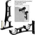 Miniatyrbillede 3 af 5: 4 stk. Heavy Duty Metal Gardinstang, Gardinstang Beslag, Dobbelt Cu