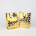 Miniatyrbillede 2 af 5: 24 stk. Kraftpapirposer 15x8x21cm Gaveindpakningspose Guld Polka Dot