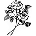 Miniatyrbillede 1 af 5: Sort Metalvægdekoration i Form af Rose - Sort