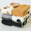 Miniatyrbild 4 av 5: Set med 6, korallfleece höst/vinter damstrumpor mjuka, varma