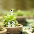 Miniatyrbillede 3 af 5: 10 stk. Lysende Spøgelsestræ Elf Mini Have, Kreativ Harpiks Hallowe