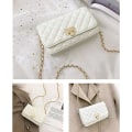 Miniatyrbillede 4 af 5: Dame Læder Crossbody Taske Quiltet Designer Crossbody Håndtaske