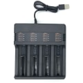 Miniatyrbillede 3 af 5: 4 Slots Smart 18650 Oplader Lithium Batteri Oplader Universal USB