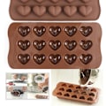 Miniatyrbillede 4 af 5: Chokoladeform 15 hulrum i form af et bikagehjerte i