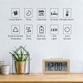 Miniatyrbild 2 av 5: Trädigital väckarklocka, LED väckarklocka utan tickande digital C