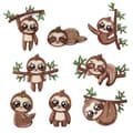 8 st broderilappar, broderi självhäftande strykjärn