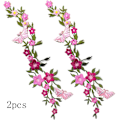 Miniatyrbillede 1 af 5: 2 stk. Nye sommerfugle blomsterbroderede patches, blonder stof