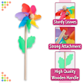 Miniatyrbillede 3 af 3: 10 stk Træ Party DIY Pinwheel Sæt til Have Græs Børnelegetøj