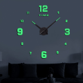 Miniatyrbild 4 av 5: Modern tyst lysande väggklocka med självhäftande 3D akryl Mi