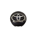 Pikkukuva 2 / 3: 4 kpl galvanoidut mustat 62 mm:n Toyota-vanteet keskiöllä, logo logolla