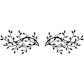 Miniatyrbilde 1 av 5: Svart (15 x 9,4 tommer / 38 x 24 cm) 1 par metalltreblader, metall T