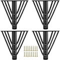 Miniatyrbillede 1 af 5: 4 sorte metalmøbelben, moderne chic elegant udskiftning Sof