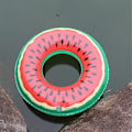 Miniatyrbild 3 av 5: Vattenmelon simring Vuxna Barn Uppblåsbar Donut Gummiring