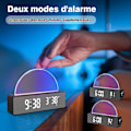 Miniatyrbilde 3 av 5: Lysende Vekkerklokke 10 Fargemoduser, LED Digital Klokke med Dato/T
