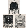 Miniatyrbild 1 av 5: 3 stycken Tarot-väggbonader Tarot-kortväggbonader Solen Månen Stjärnorna