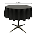 Miniatyrbilde 3 av 4: Rund duk, polyester, svart engangsbruk ensfarget duk