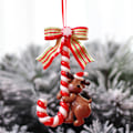 Miniatyrbild 4 av 5: 3-pack jultomte snögubbe hängande godis sockerrör båg prydnader för C