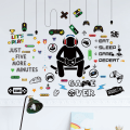 Miniatyrbillede 3 af 5: 6 stk. spillelementer vægklistermærker Game Controller vægklistermærker til