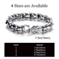 Miniatyrbillede 2 af 5: 19cm Vintage Punk Armbånd Til Mænd Rustfrit Stål Drage Link Ch