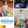 Miniatyrbilde 4 av 5: Busy Board Montessori - Aktivitetsbrett for barn - Sensoriske leker i tre