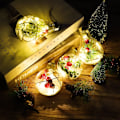 Miniatyrbillede 5 af 5: 5 stk. hængende julekugler med LED-lys hængende Chr