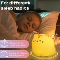 Miniatyrbild 4 av 5: Smile Cat Nattlampa för Barn, Premium Silikon Barnkammare Nattlampa