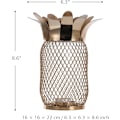 Miniatyrbilde 3 av 5: Metall ananasformet lysestake Plating Håndlaget håndverk Mesh