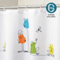 Miniatyrbilde 2 av 5: Morsom frosker polyester dusjforheng, mugg- og muggsikkert,