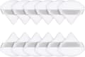 (Vit) 12 Puff Triangle Ansiktsmakeup Puff för Löst Puder Founda
