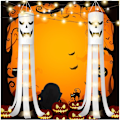 Miniatyrbilde 4 av 5: 2 stk Halloween-dekorasjon, 1,8 m Halloween-vindstrømpe, egnet for