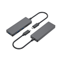 Miniatyrbild 3 av 5: Ultratunn 4-portars USB 3.0-datahubb, lämplig för USB 3.1-hubbar som