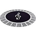 Miniatyrbillede 1 af 3: (100x100cm) Super Blødt Moderne Indendørs Gulvtæppe Hvid Tæppe Musik S