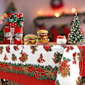 Miniatyrbild 2 av 4: Rektangulär Julduk i Polyester Fläckbeständig Jul