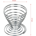 Miniatyrbillede 5 af 5: 2 x Rustfrit Ståltråd Spiral Æggekopper
