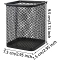 Miniatyrbillede 3 af 5: 5 stk. firkantede penneholdere, metalnet penneholder, net pennepot,